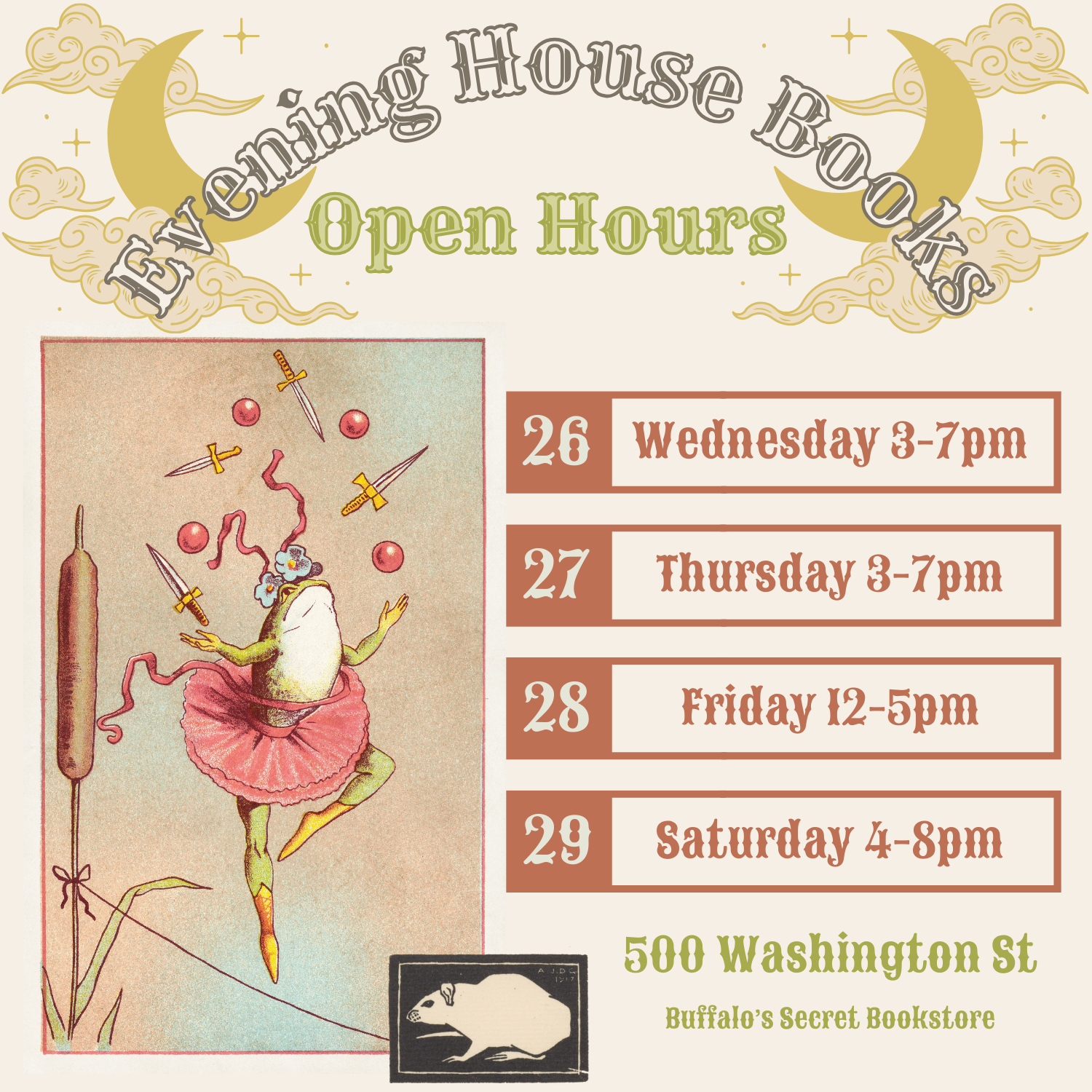 March 25th Hours